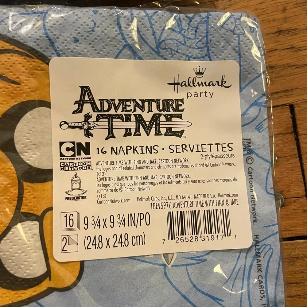 NOS Adventure Time Birthday Party Napkins Lot of 6